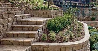 Установка подпорных стенок из блоков в Донецке от 3832 руб. - ТротуарнаяПлитка